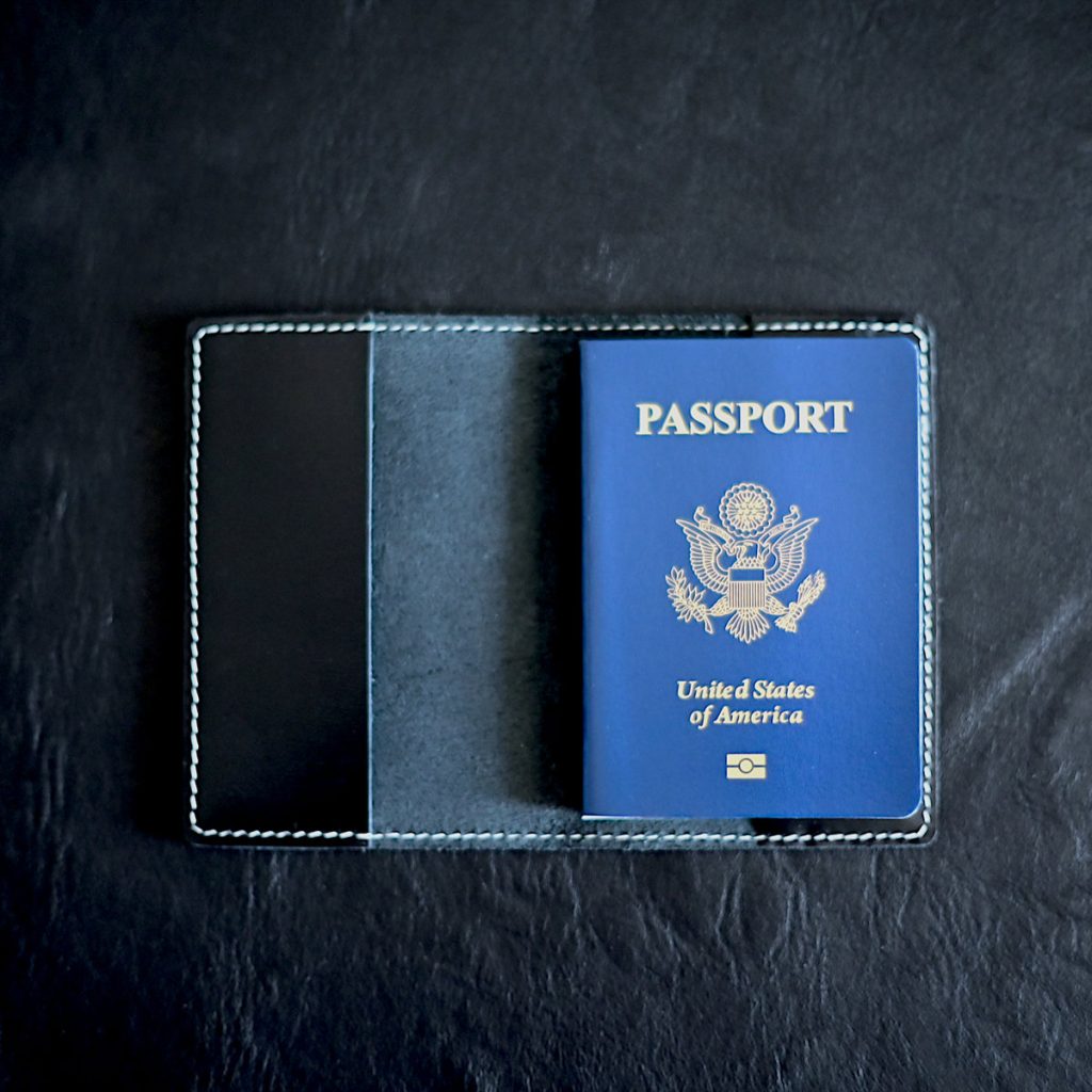 Minimalist Leather Passport Holder for men and women, leather passport cover for travel