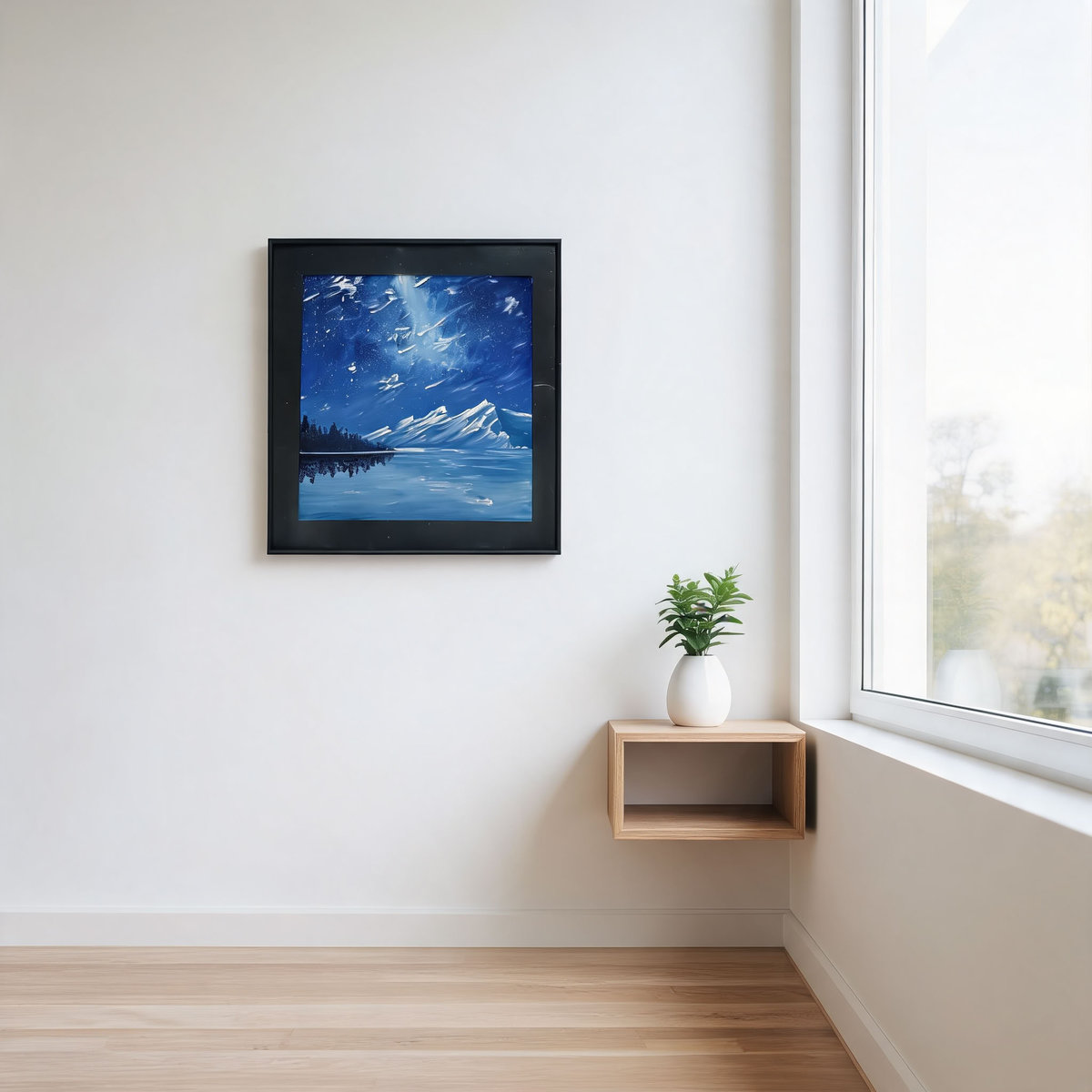 Free Custom Engraving Hand Painted Oil Painting Wall Art on Canvas with Cowhide Frame - Image 5