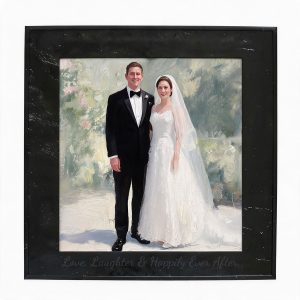 Personalized Wedding Gifts: Custom Hand-Painted Wedding Portrait Oil Painting
