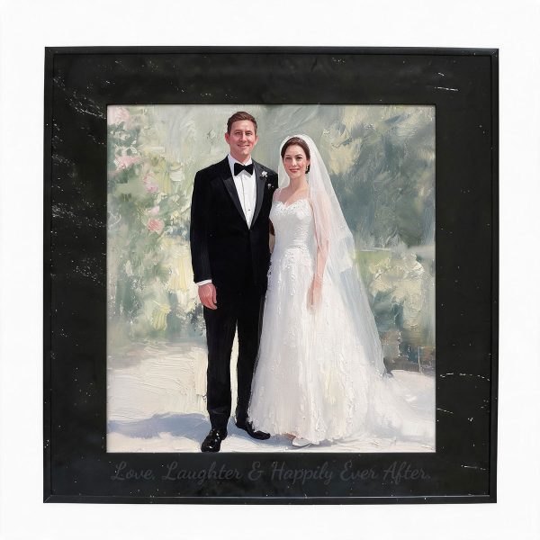 Personalized Wedding Gifts: Custom Hand-Painted Wedding Portrait Oil Painting