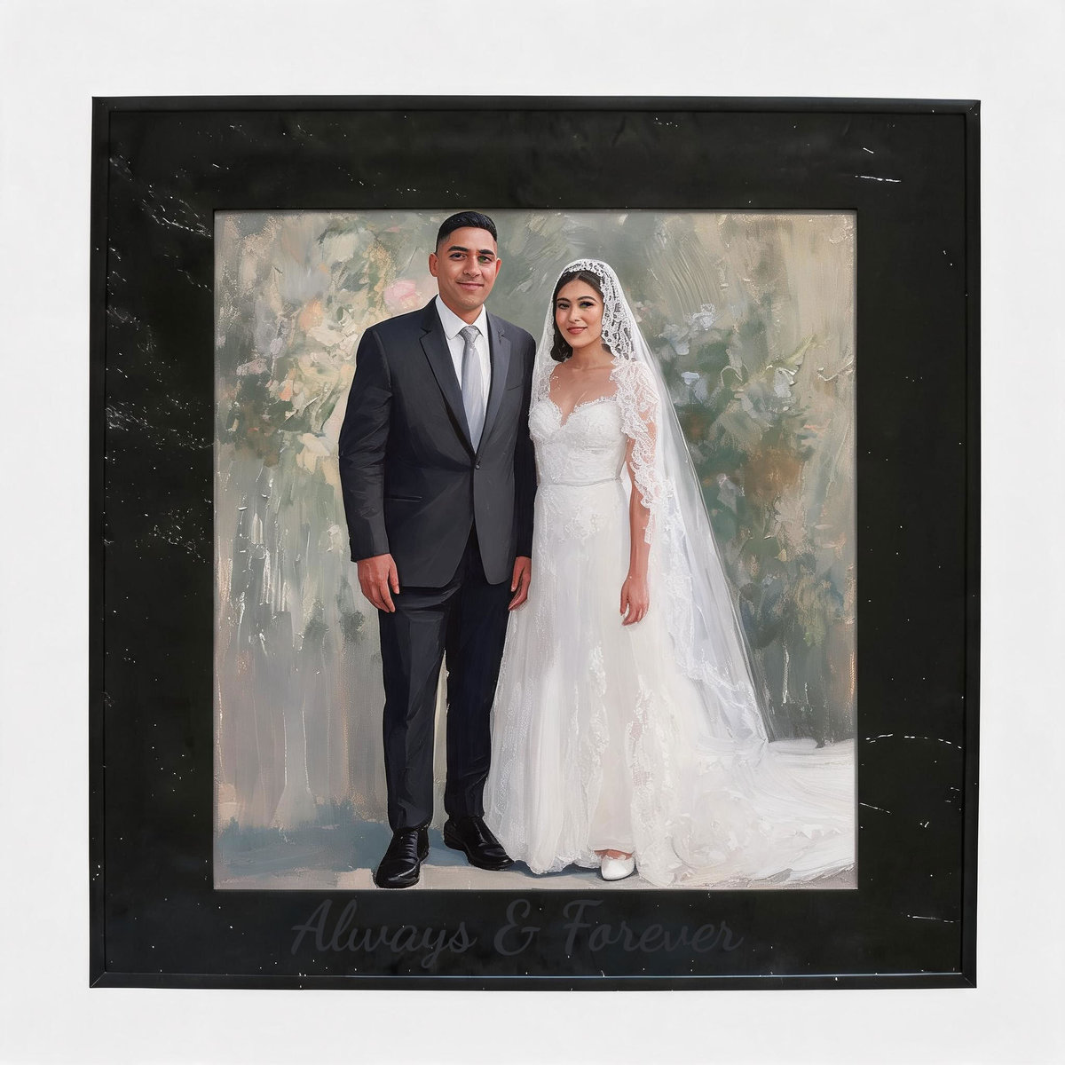 Personalized Wedding Gifts: Custom Hand-Painted Wedding Portrait Oil Painting - Image 4