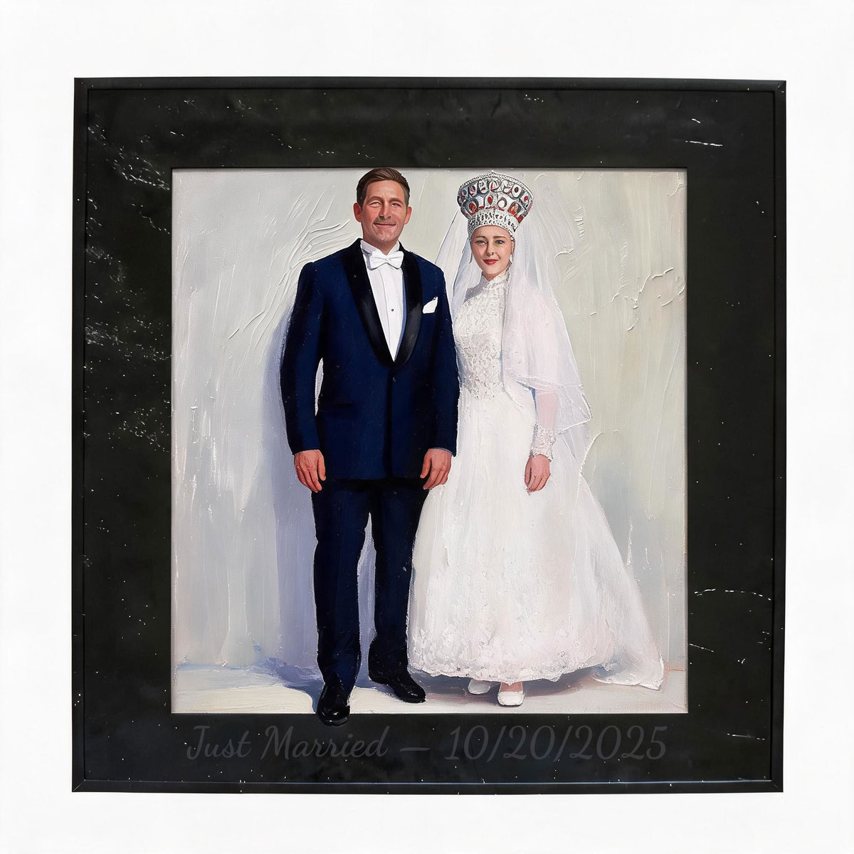 Personalized Wedding Gifts: Custom Hand-Painted Wedding Portrait Oil Painting - Image 7
